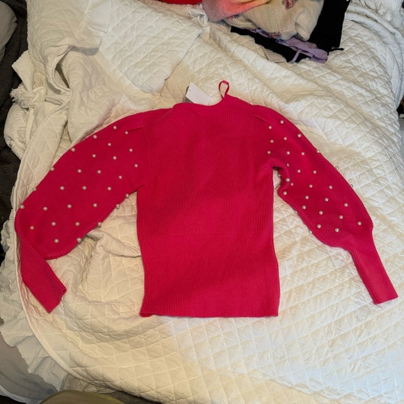 Nordstrom belldini pink pearl sweater square neck - Picture 2 of 2